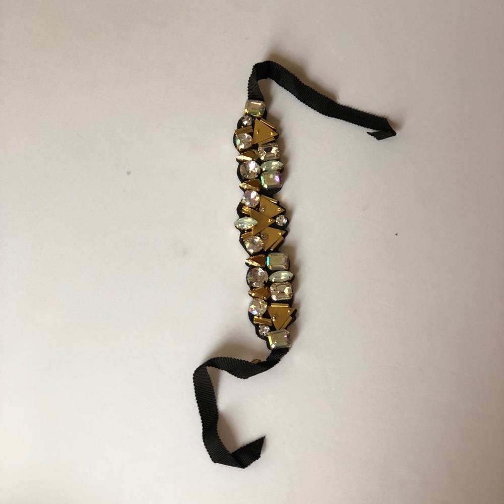 J.Crew Bead And Crystal Fabric-backed Bracelet